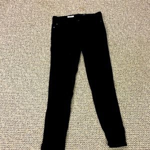 AG Prima mid-rise cigarette leg jeans, black